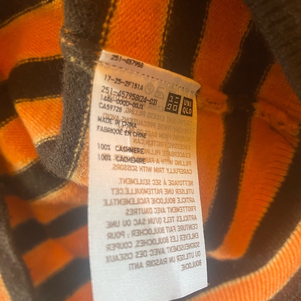 marni x uniqlo striped cashmere turtleneck - Picture 3 of 3